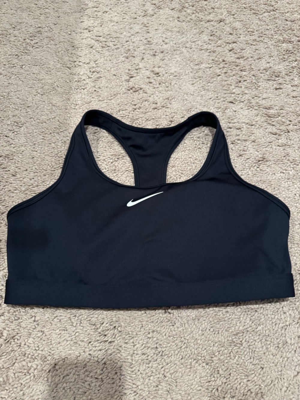 Nike Black Sports Bra Racerback Size Large Pre-Owned Excellent Condition - Picture 3 of 6